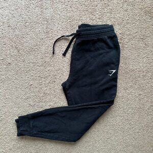 Gymshark Sweatpants Mens Large 32x29 Tapered Leg Black Mid Rise Pockets